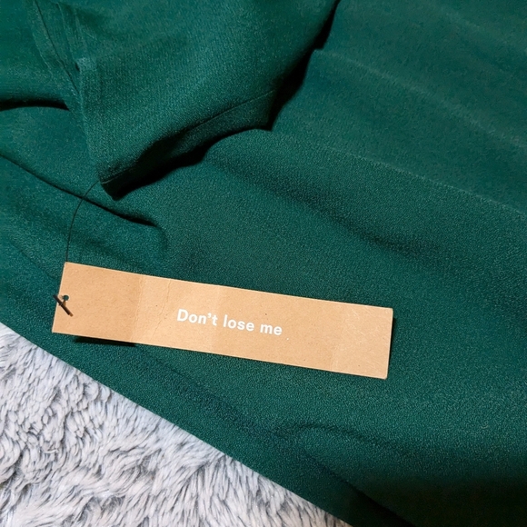 NEW Reformation Gavin Dress Emerald Green Midi Size 0 Open Back Short Sleeve - Picture 10 of 11